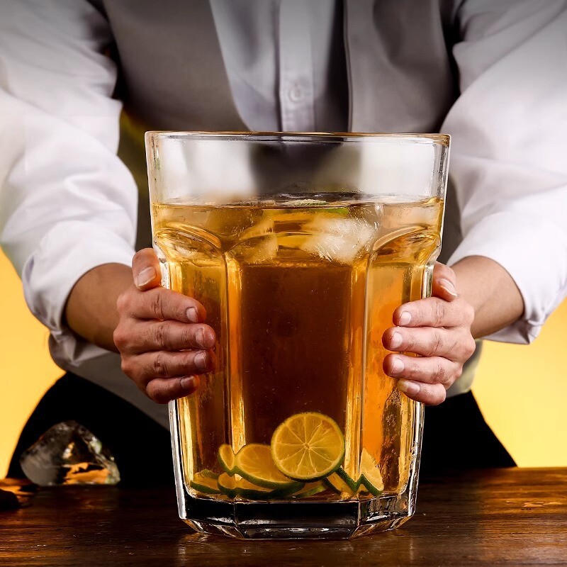 网红餐厅4升巨型特大号酒杯大容量英雄杯今晚就这一杯超大啤酒杯