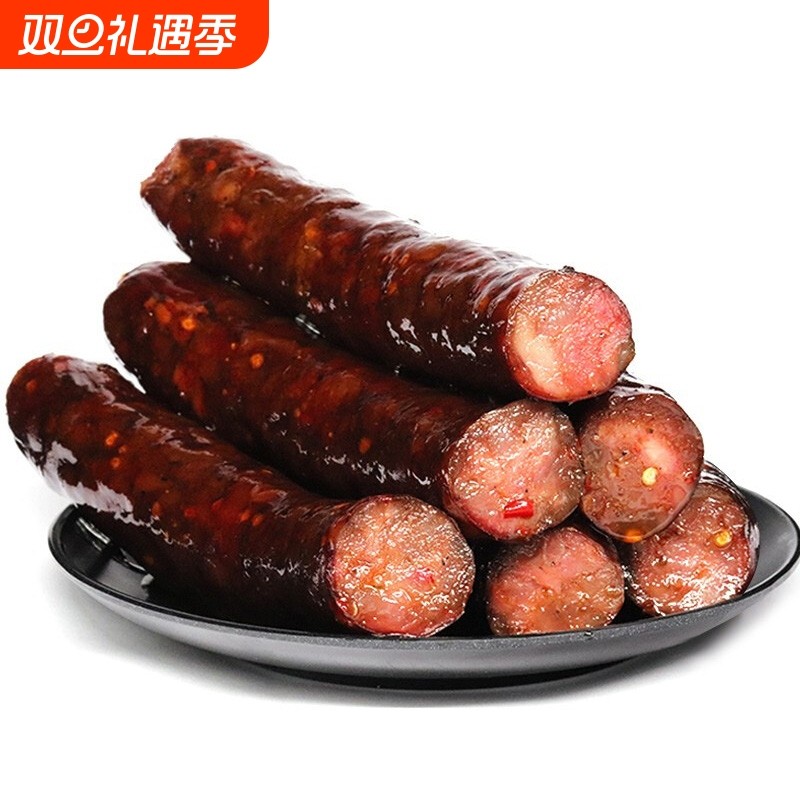 烟熏香肠腊肉纯肉正宗贵州特产农家手工麻辣香肠年味湖南腊肠腊味