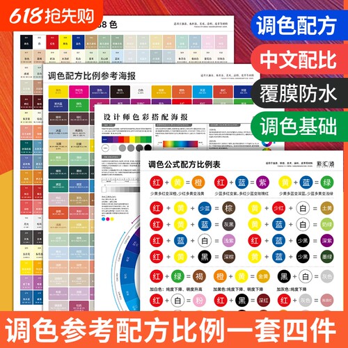 288色海报24色相环色卡200色套装