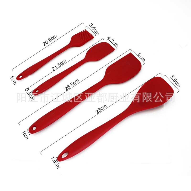 现货硅胶厨具10件套 耐高温硅胶厨具套装 不粘锅烹饪铲勺套装