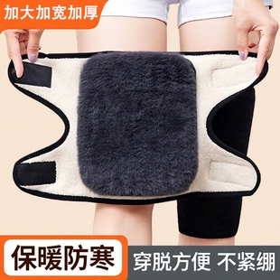 粘扣护膝盖套保暖老寒腿男女士关节中老年人专用发热骑行防寒加厚