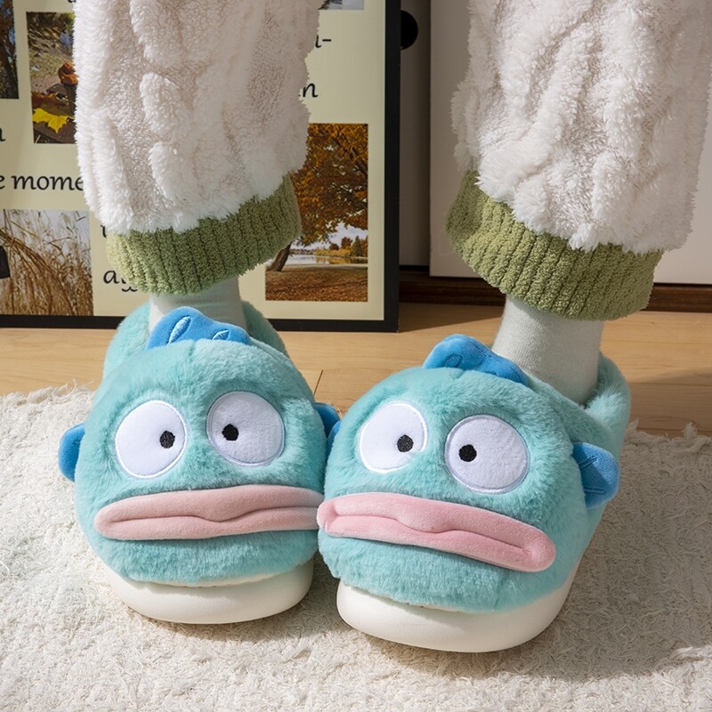 丑鱼棉拖鞋女士冬季情侣2025新款室内家居保暖拖鞋冬天全包跟棉鞋