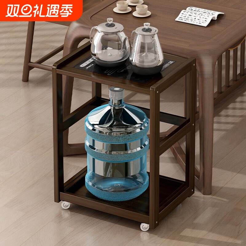 可移动茶车小茶桌茶台边柜家用小型茶几烧水壶一体式水桶架茶水柜