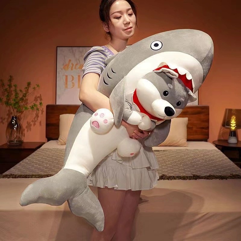 鲨狗玩偶搞笑毛绒玩具公仔沙雕鲨鱼狗布娃娃长条抱枕女生生日礼物