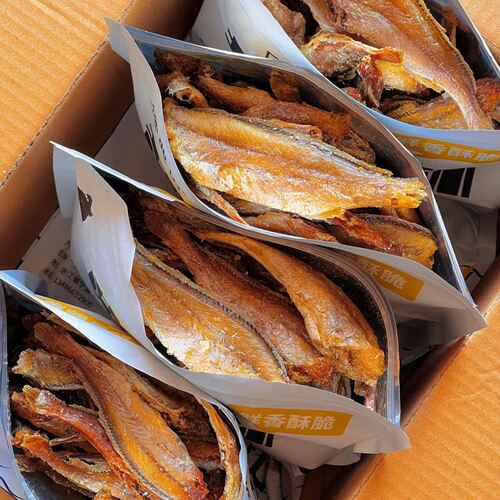 香酥小黄鱼黄花鱼即食干货鱼干小黄鱼干零食休闲食品小吃低脂鱼骨