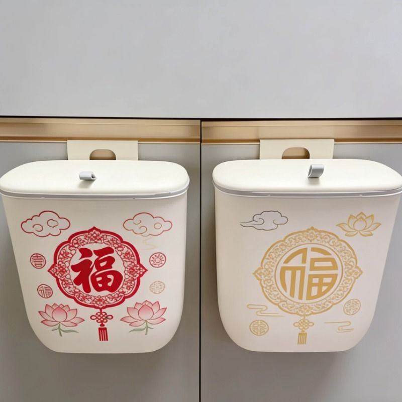 厨房垃圾桶挂式带盖家用2025新款壁挂卫生间厕所厨余大容量收纳桶