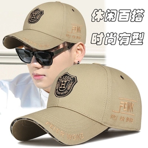 新款帽子男士大头春秋防晒硬顶潮牌棒球帽刺绣时尚加大鸭舌帽显脸
