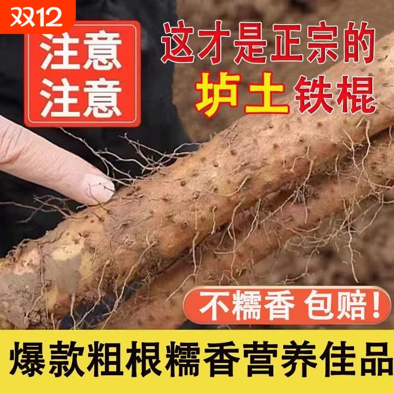 正宗河南焦作温县垆土铁棍山药新鲜粉糯怀淮山生铁杆包邮当季滋补