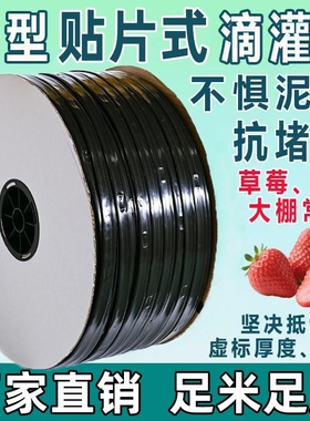 16内镶贴片滴灌带农用滴水膜下果树草莓灌溉微喷带滴管无孔滴管