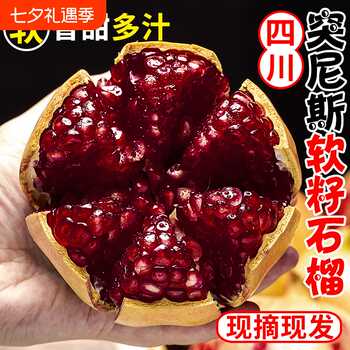 正宗四川会理突尼斯软籽石榴新鲜孕妇水果应当季现摘特大果礼盒装实付15.9元到手包邮