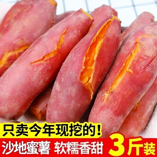 现挖沙地蜜薯番薯软糯黄心地瓜新鲜农家自种糖心非西瓜红香甜