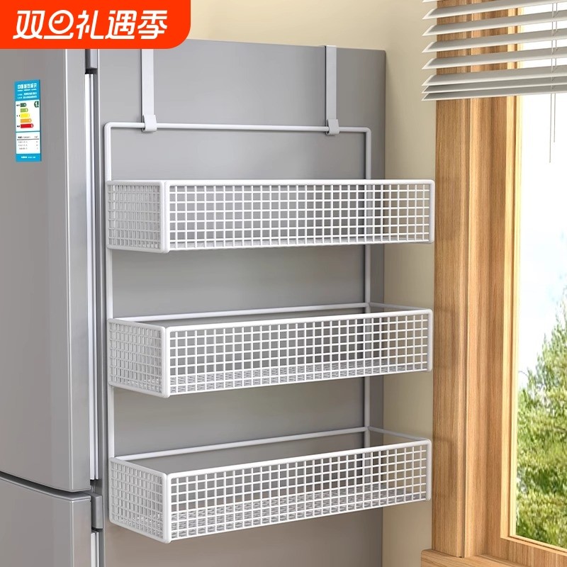 冰箱置物架侧面挂架厨房用品多层分层神器调料收纳架子挂式多功能