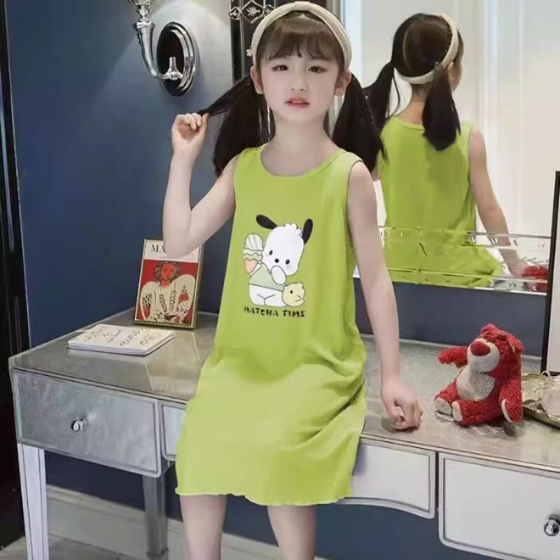 儿童睡裙莫代尔薄款夏季宝宝背心裙冰丝家居服女童公主小女孩睡衣