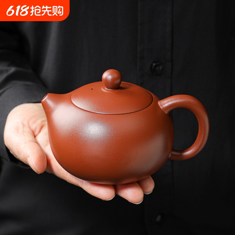原矿朱泥紫砂西施壶罗汉茶杯功夫茶具茶道壶承零配中式一壶两杯