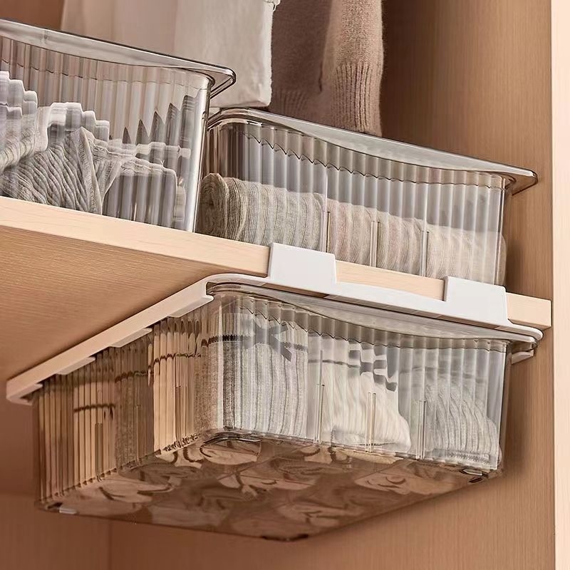 内衣收纳盒内裤袜子整理箱抽屉式衣服衣柜空间利用分层神器分隔筐