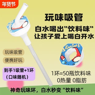 【玩味瓶】JOYFIT白水变味环多种口味玩味吸管套装白水喝出果汁味