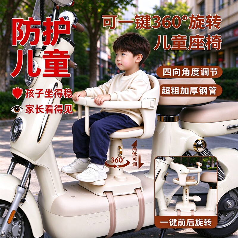 电动车儿童座椅电瓶车前置宝宝婴儿安全坐椅摩托车自行车小孩凳子