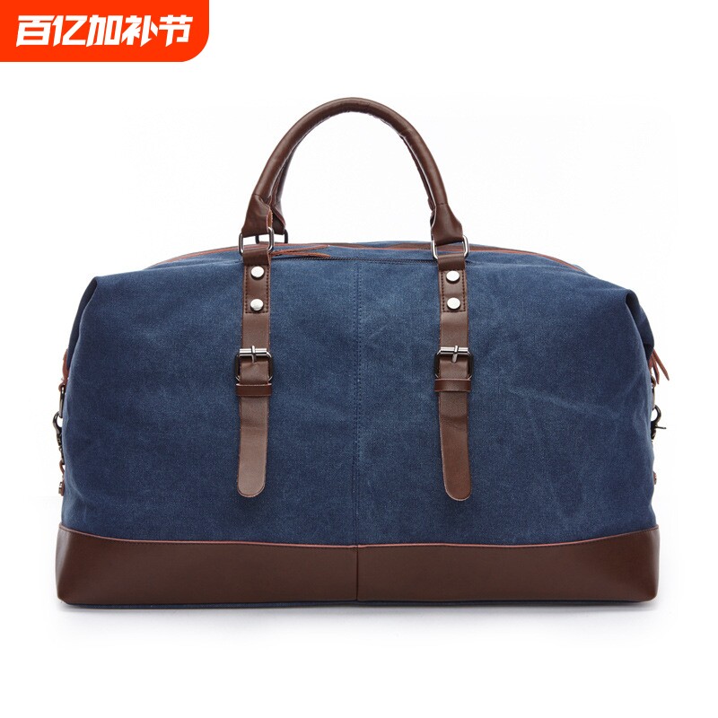 欧美复古帆布包户外旅行包出行便携大容量行李包手提单肩斜挎包