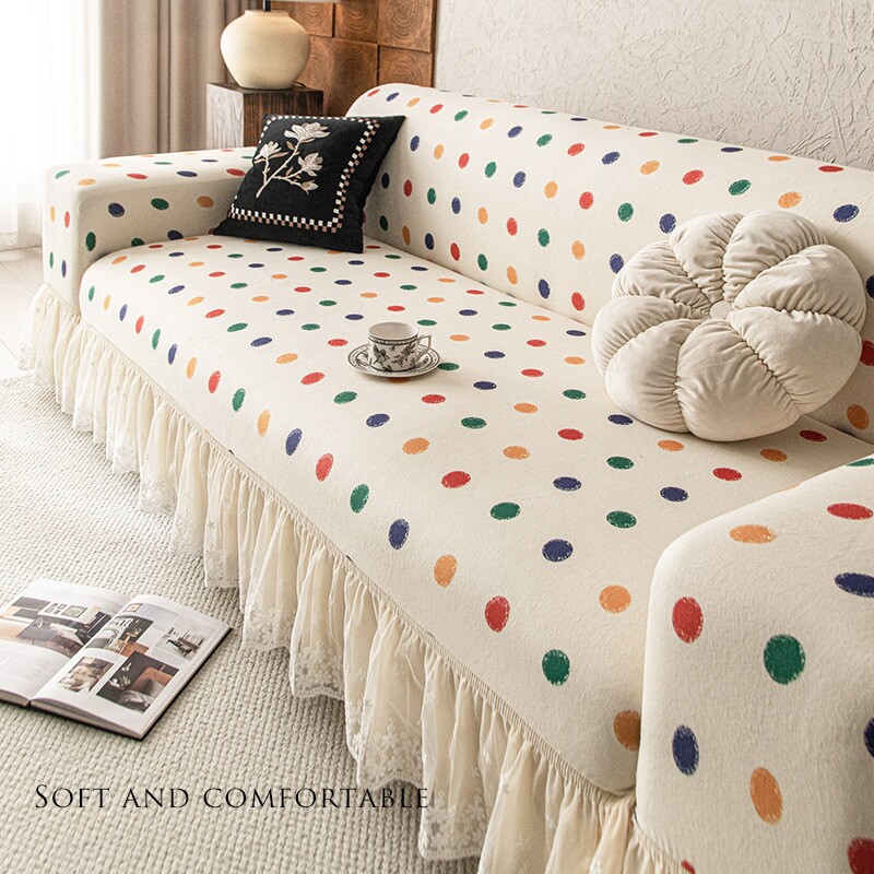 新款网红多巴胺沙发套氛围感四季通用型全包万能套防滑垫罩奶油风