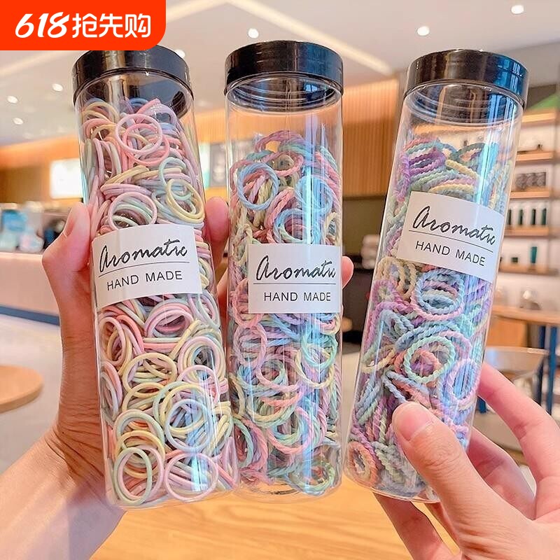 宝宝橡皮筋儿童不伤发婴儿扎头发皮筋女童头绳发圈皮套黑色彩色