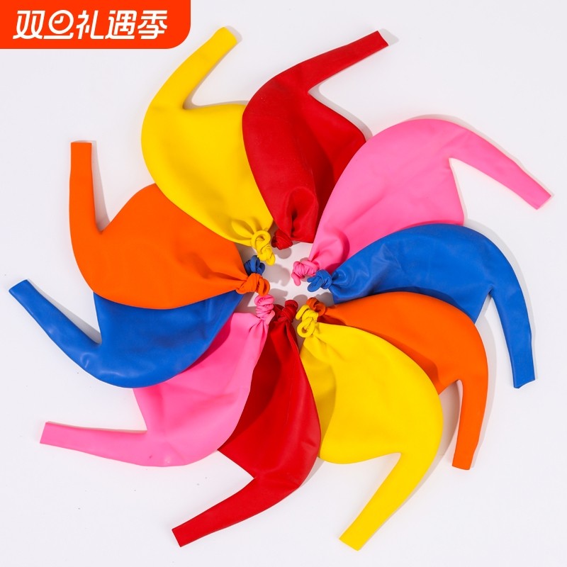 加厚地转气球旋转陀螺气球会叫放屁会响儿童玩具生日派对节日乳胶