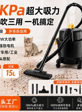 桶式家用吸尘器大吸力大功率工业干湿两用吸尘机淘工厂工厂地毯
