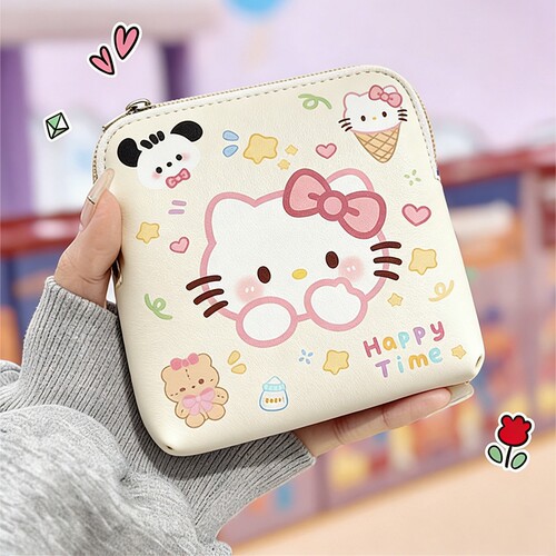 零钱包可爱收纳kitty儿童迷你小包包女孩卫生巾包纸巾袋证件耳机