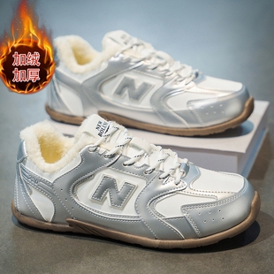 加绒情侣百搭防滑德训鞋 冬季 轻便板鞋 时尚 老爹鞋 休闲运动女鞋 男款