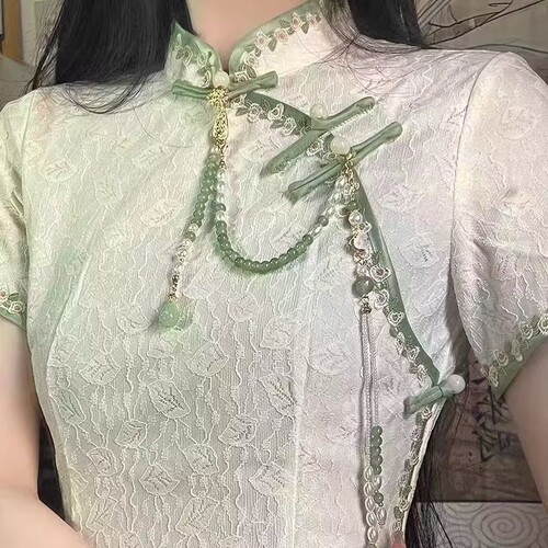 新中式国风女旗袍压襟胸针吊坠