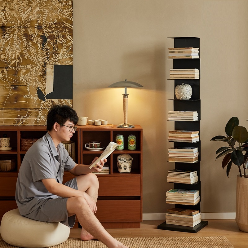 隐形铁艺窄小型书架收纳