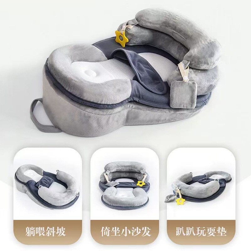 防溢奶枕分体式双u型新生婴儿喂食支撑喂奶哺乳枕头躺椅a类防吐奶