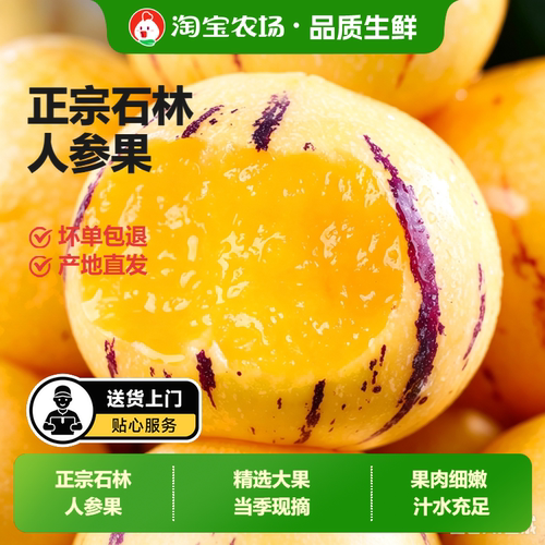 人参果新鲜水果云南石林黄心圆果树上熟七彩果整箱包邮农场现摘