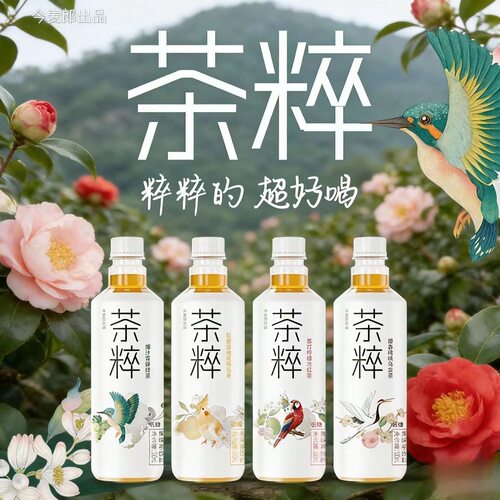 今麦郎茶萃低糖500ml青提绿茶柠檬红茶桃桃乌龙茶茉莉花茶好喝