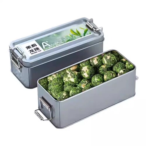 2026新茶茉莉龙珠花茶100g茉莉绿茶一次一颗浓香耐泡精美铁盒装
