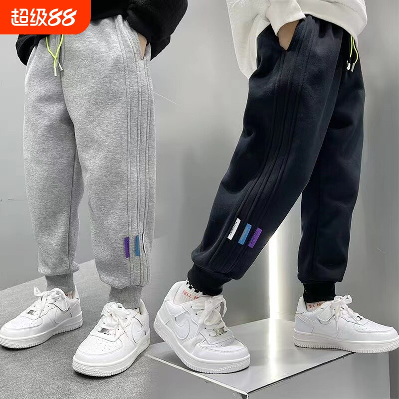 男童秋款裤子休闲裤童装大童秋款男孩长裤卫裤儿童冬款加厚运动裤