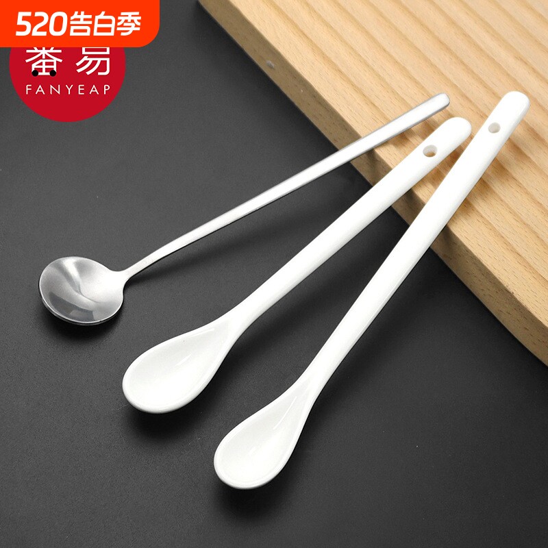 长柄搅拌勺A1vn800-调料勺咖啡勺调羹汤匙甜品勺马克杯用酸奶