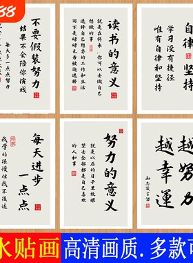 励志书法贴画书房|478人收藏