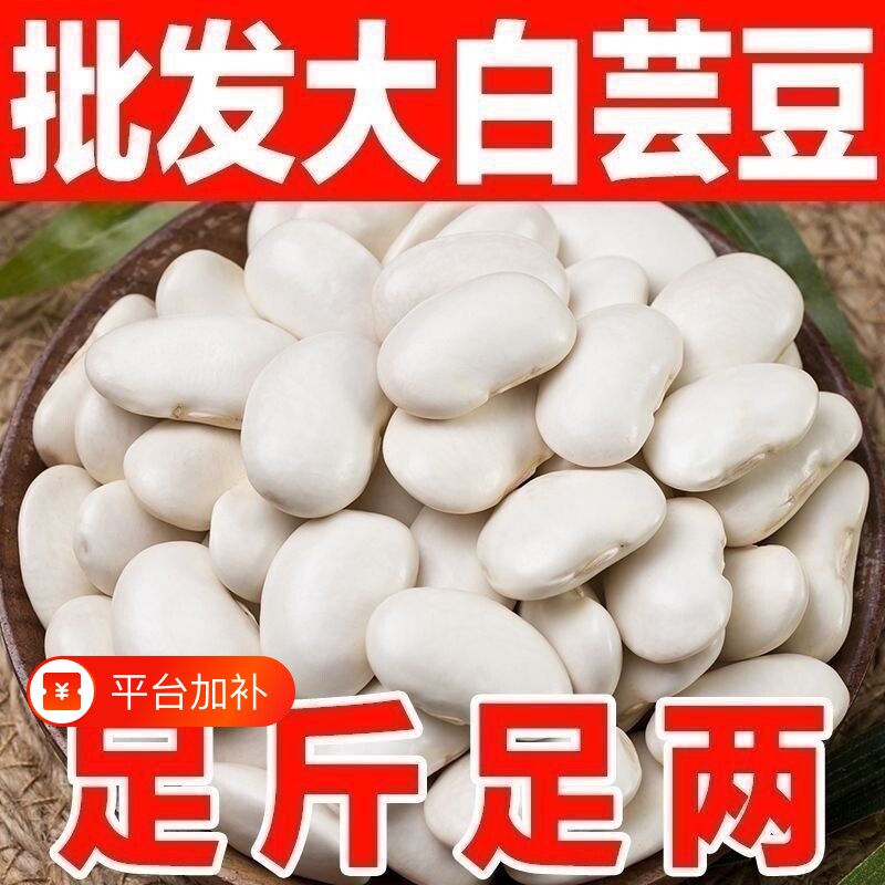 白芸豆5斤新货云南大白云豆农家自产白豆雪豆炖汤干货新鲜杂豆