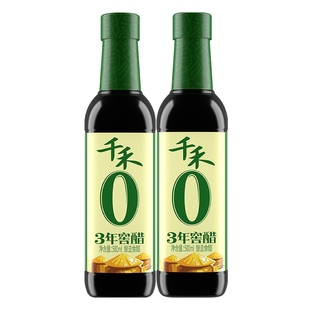 千禾零添加3年窖醋500ml酿造陈醋食醋家用食用凉拌饺子醋厨房调味