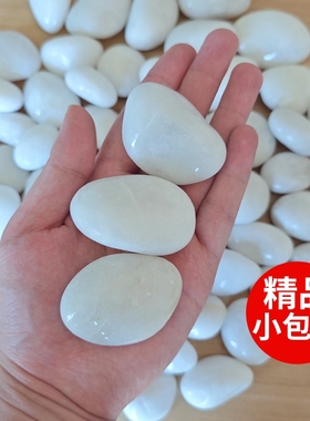 白色鹅卵石石头白石子雨花石养花郁金香水培鱼缸造景天然批发铺面