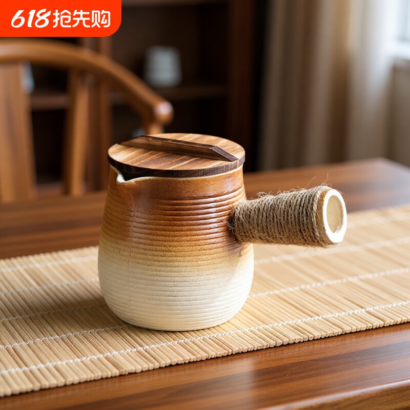 冬天围炉煮茶壶烤奶茶罐小电陶炉烧水炭火单泡茶器具罐罐茶侧把