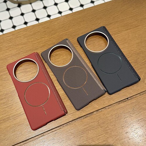 适用于Vivo xfold3磁吸手机壳xfold5铰链保护套大孔镜头xfold3pro碳纤维纹内置magsafe磁吸无线充