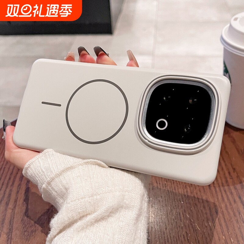 适用iQOO15手机壳新款磁吸iqoo13pro超薄磨砂爱酷iQOO12镜头全包男女轻奢vivo商务简约15pro小众高级感硬壳