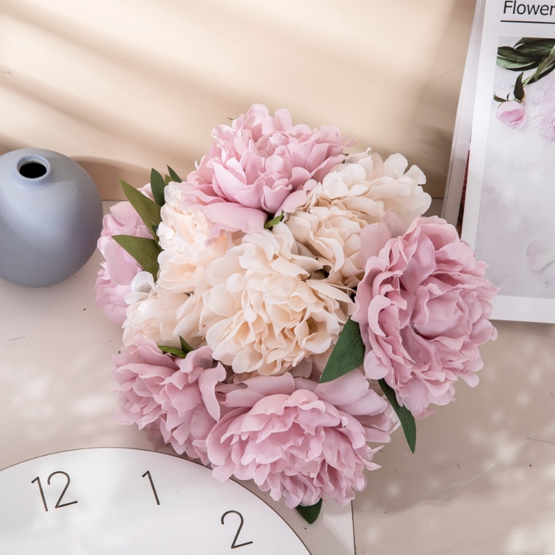 推荐 艾琳牡丹婚庆手捧花仿真花家居装饰工艺植物MW1店铺装饰逼真