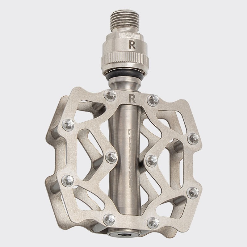 Callander小布折叠车改装钛合金快拆脚踏钛脚踏轻量化公路车