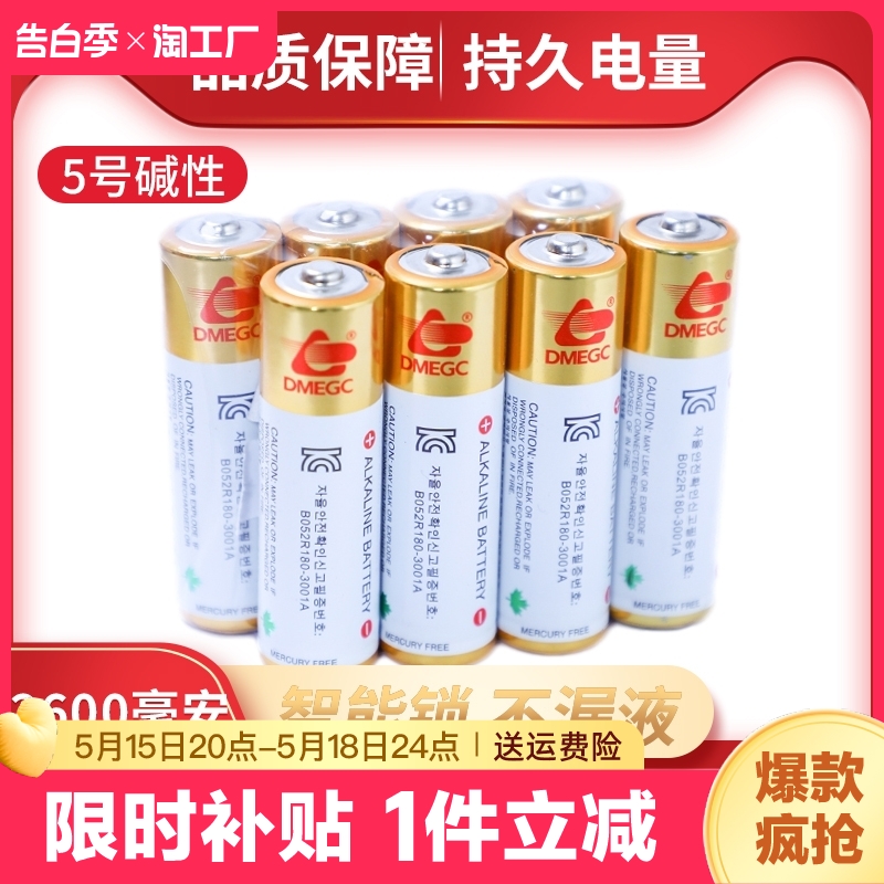 DMEGC电子锁指纹锁适用电池密码锁1.5V碱性5号耶鲁yale防盗门智能门锁儿童玩具遥控器燃气表五号干电池不漏液