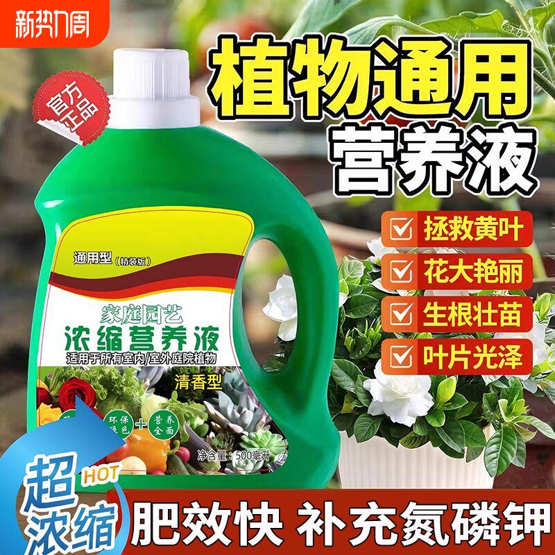 超浓缩植物营养液花肥通用化肥料家用绿植盆栽绿萝叶黄富贵竹专用