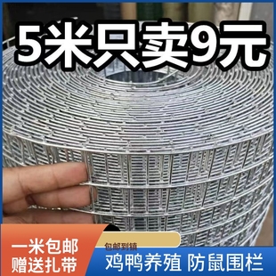 钢丝网镀锌铁丝网养鸡围栏隔离网养殖抹墙网栅栏鸡笼网防护宠物