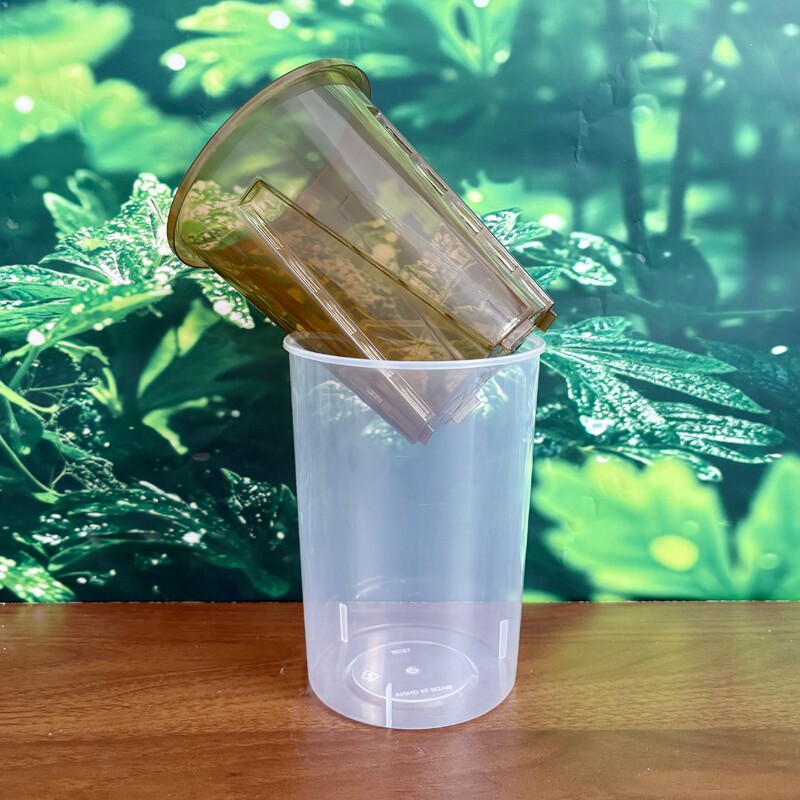 青山套盆透明蓄水盆水培花盆图片