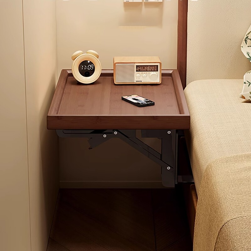 床边置物架床头免打孔可折叠懒人放置收纳架床头柜卧室小型整理架